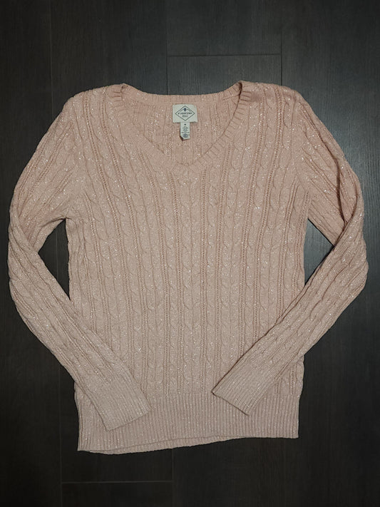 St. John's Bay Cable Designed Sparkle Knitted Jumper