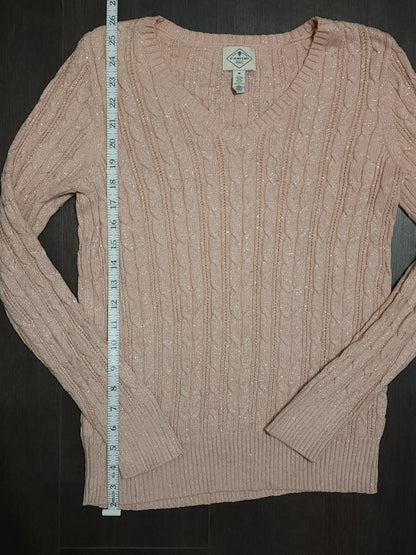 St. John's Bay Cable Designed Sparkle Knitted Jumper