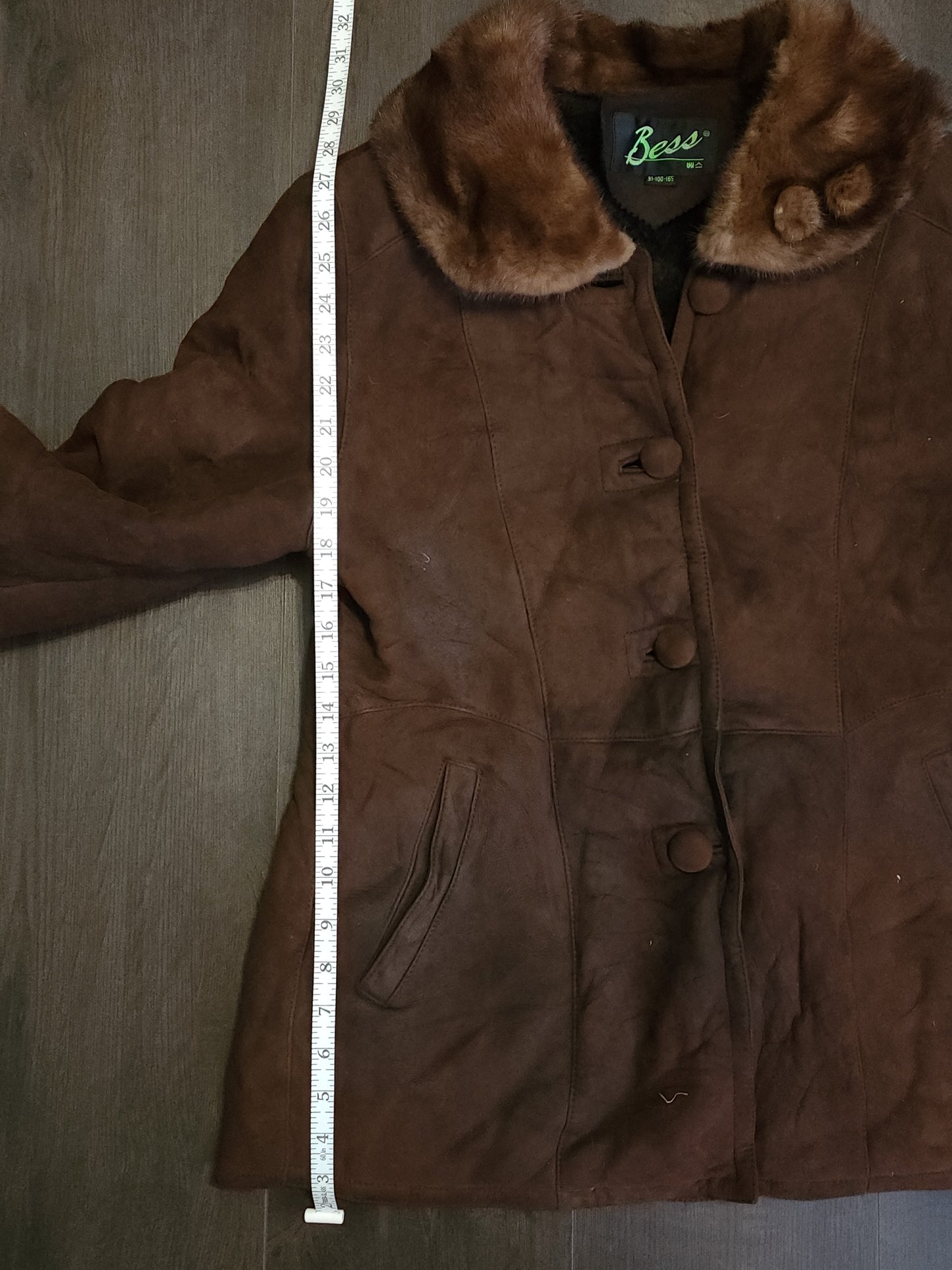 Vintage Sheepskin Shearling Leather Jacket