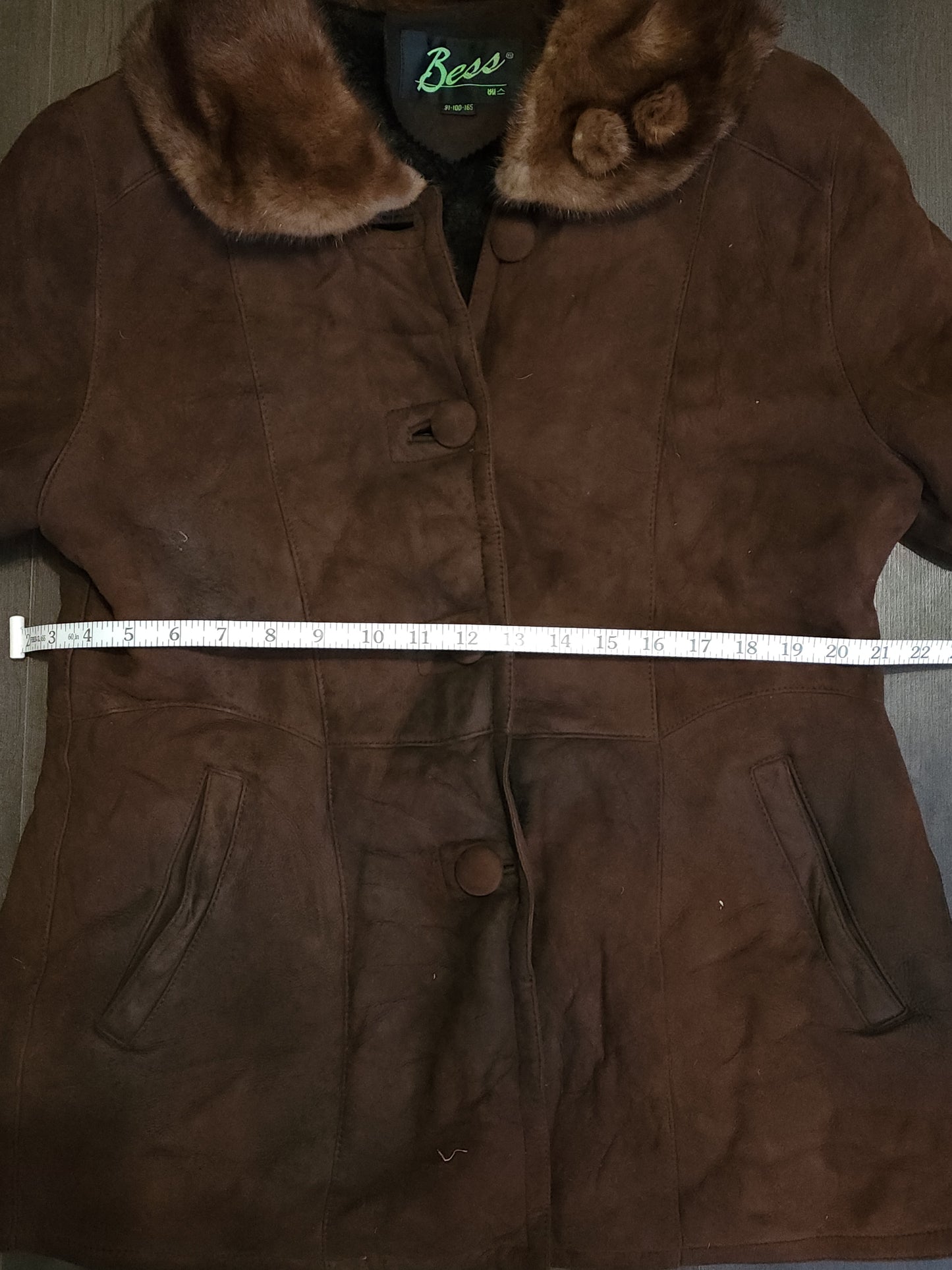 Vintage Sheepskin Shearling Leather Jacket