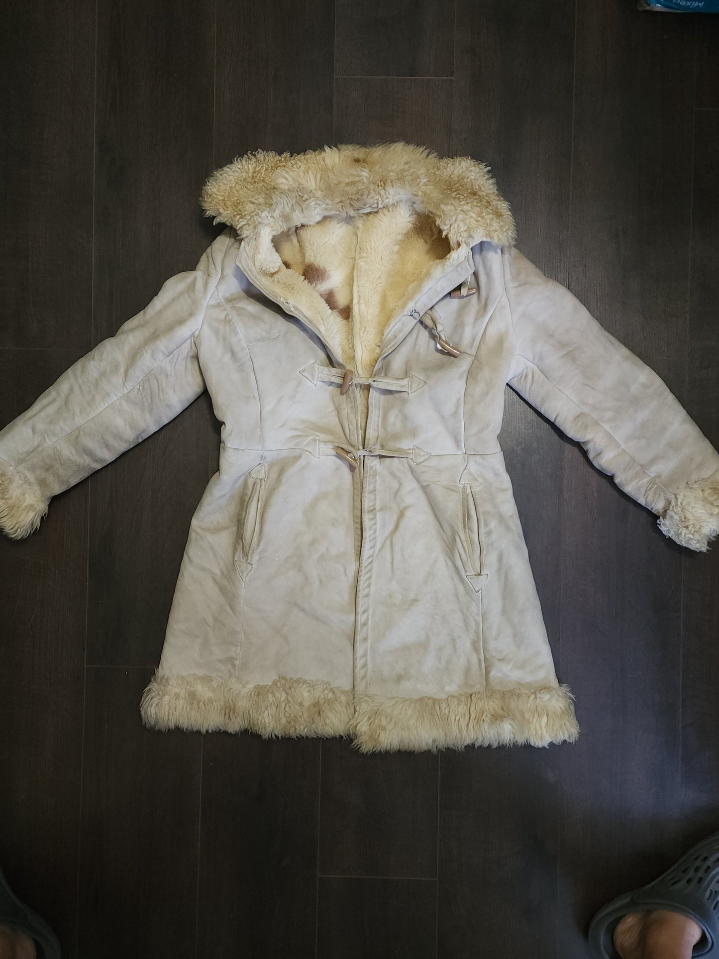 Vintage Sheepskin Shearling Leather Jacket