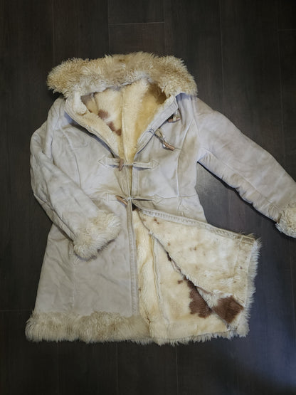 Vintage Sheepskin Shearling Leather Jacket