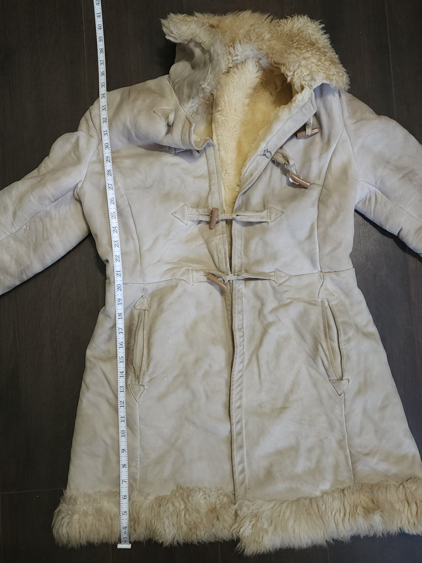 Vintage Sheepskin Shearling Leather Jacket