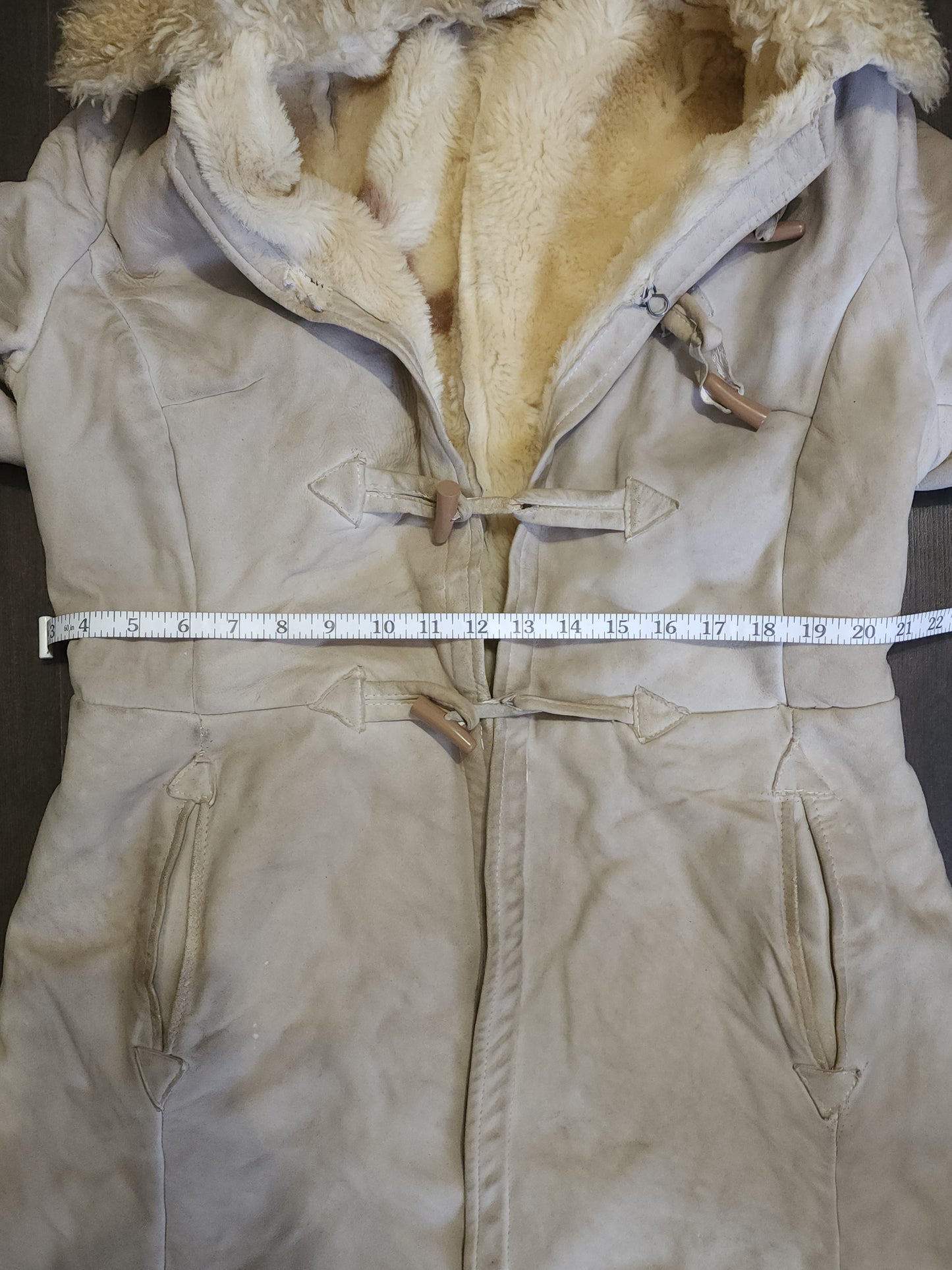 Vintage Sheepskin Shearling Leather Jacket