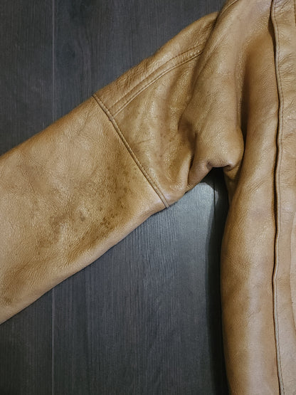 Vintage Sheepskin Shearling Leather Jacket