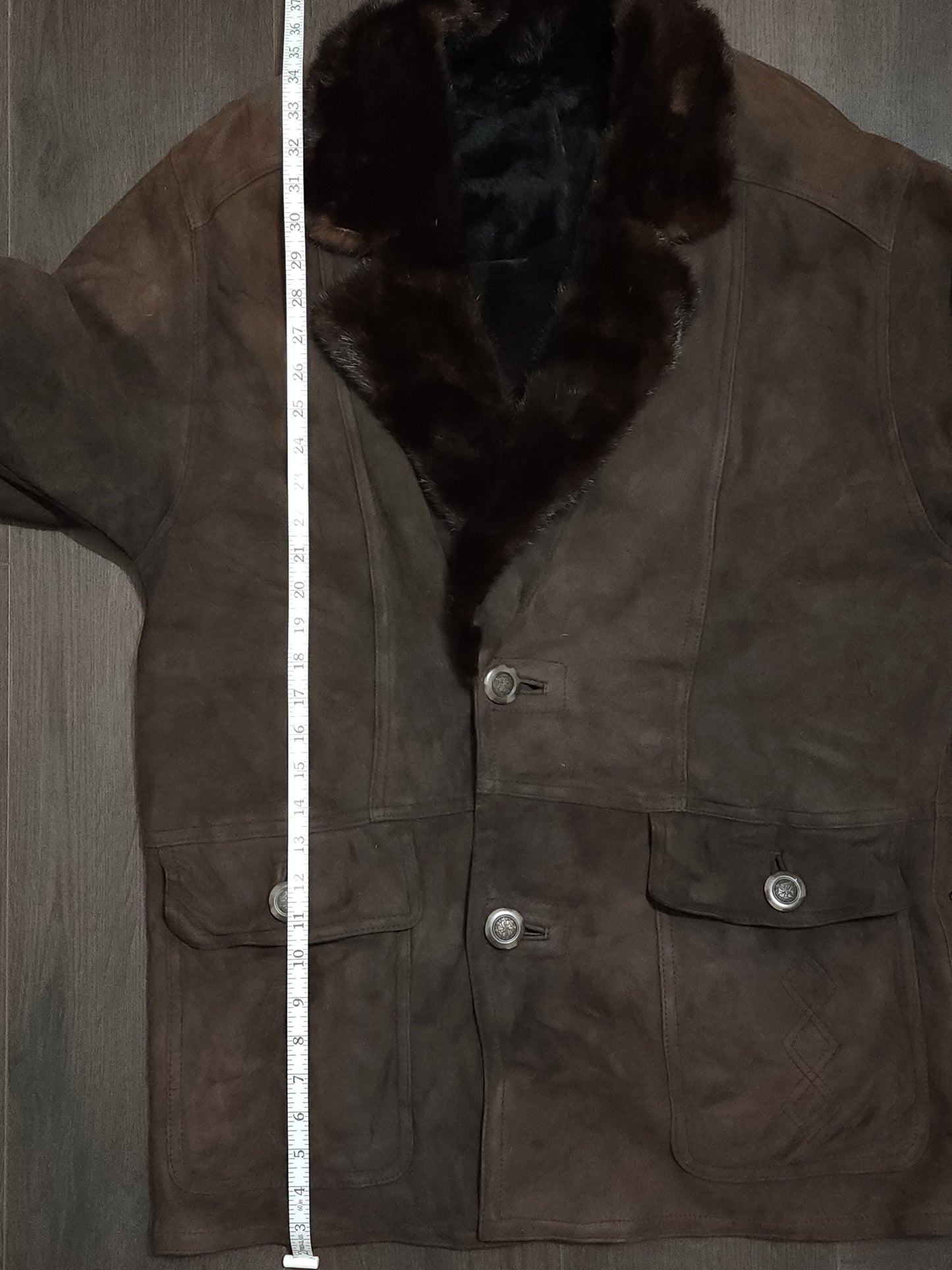 Vintage Sheepskin Shearling Leather Jacket