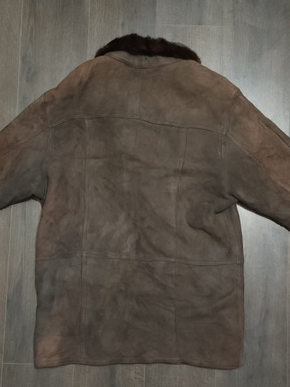 Vintage Sheepskin Shearling Leather Jacket