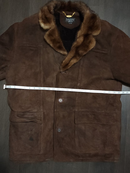 Vintage Sheepskin Shearling Leather Jacket