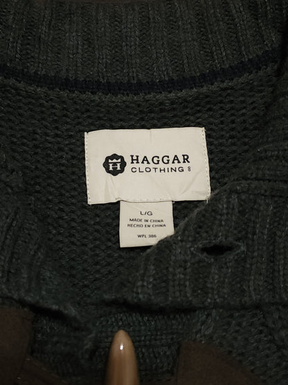 HAGGAR Cable Designed Knitted Cardigan