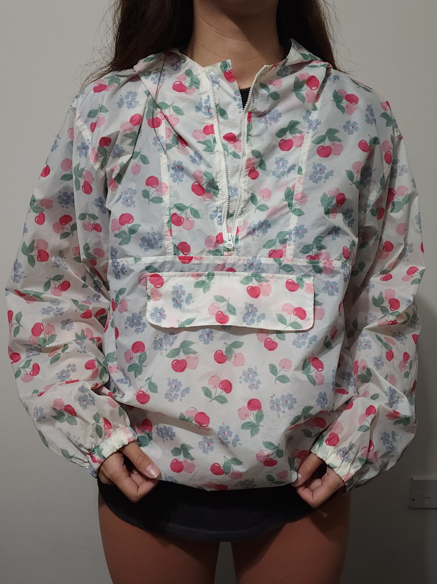 Cherry pattern windbreaker