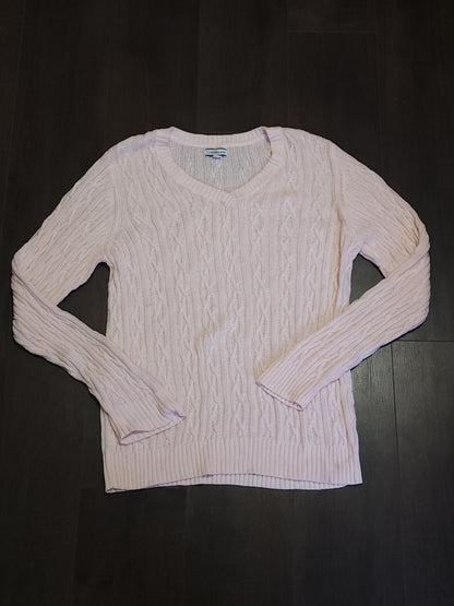 Croft & Barrow Pink Cable Designed Knitted Jumper