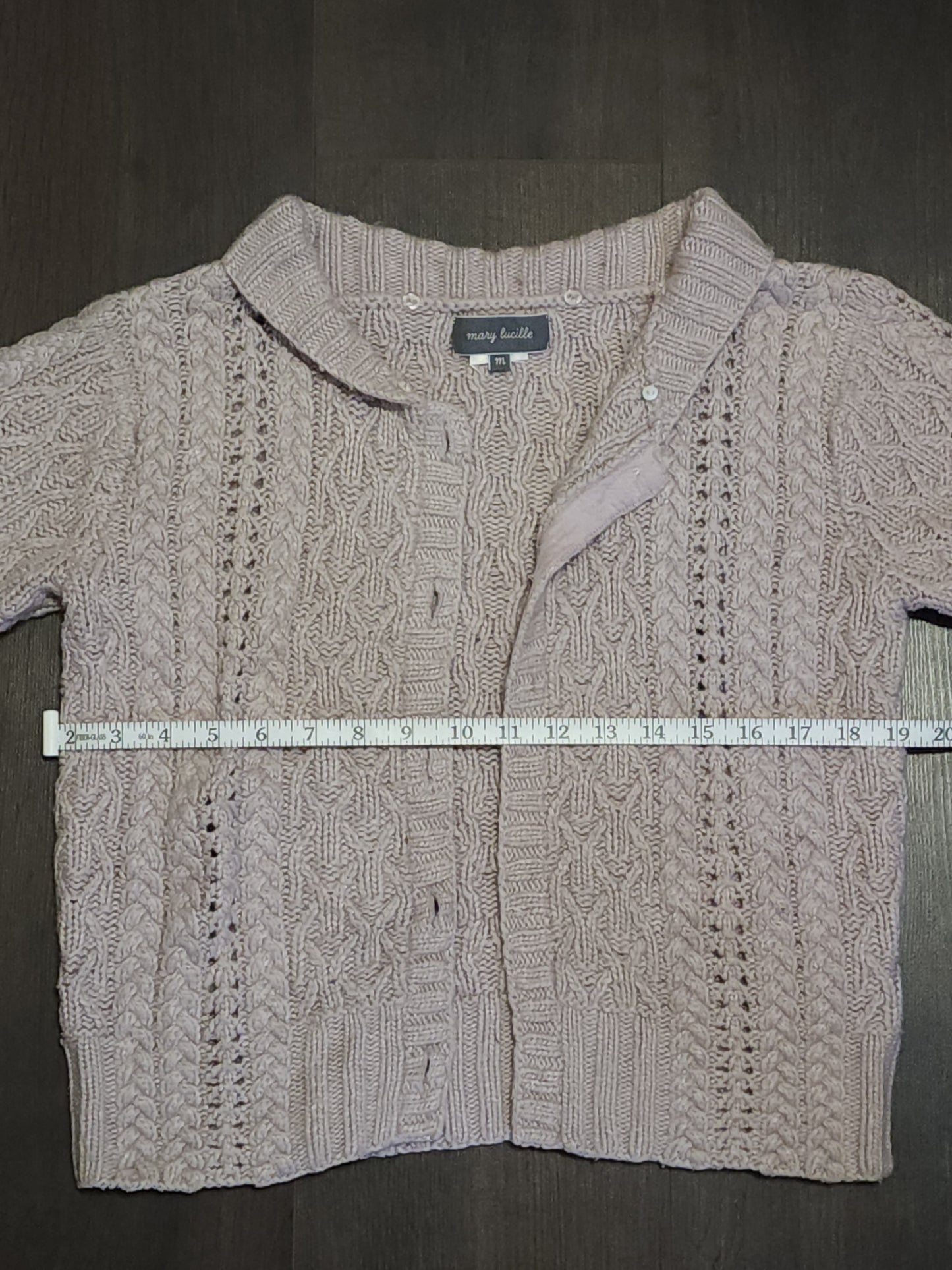 Mary Lucille Collar Cable Designed Cardigan