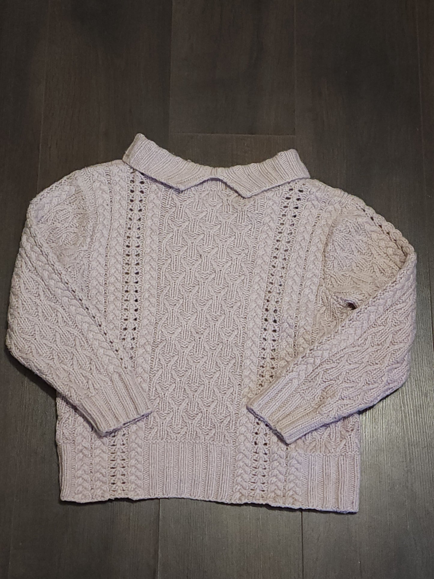 Mary Lucille Collar Cable Designed Cardigan