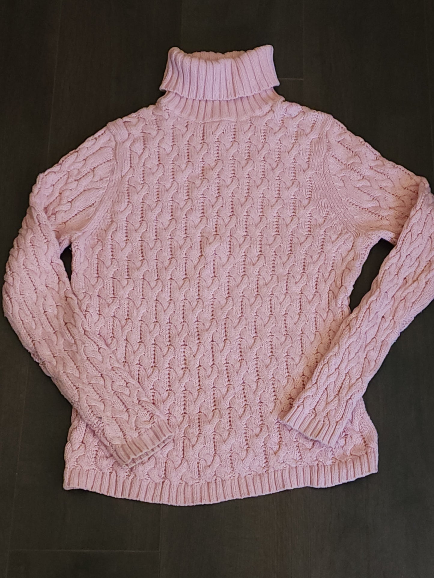 Valerie Stevens Cable Designed Knitted Turtleneck Jumper