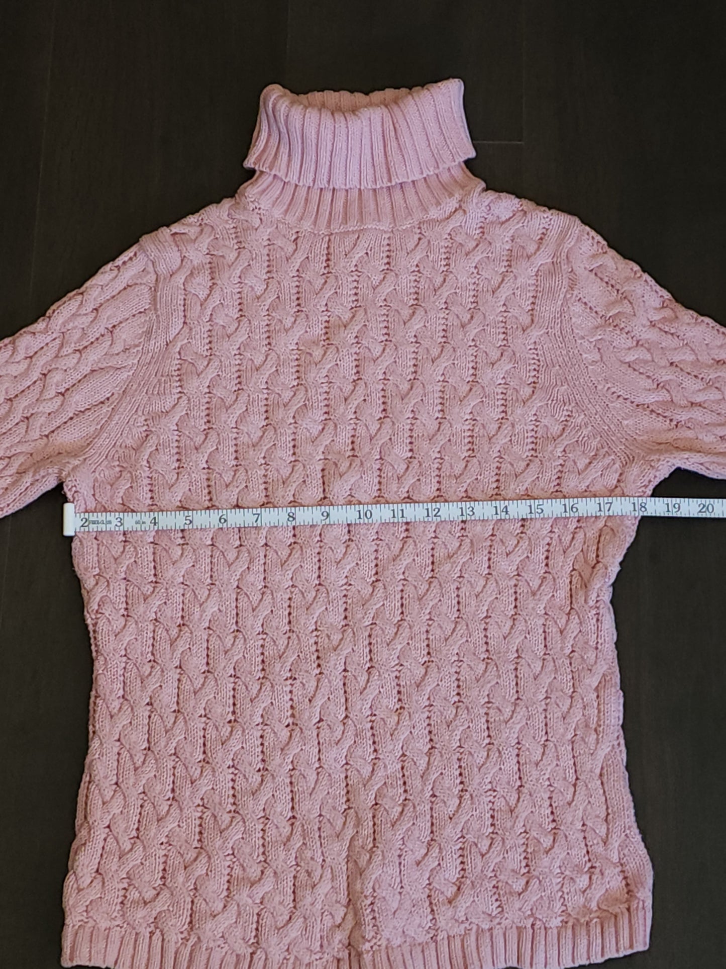 Valerie Stevens Cable Designed Knitted Turtleneck Jumper