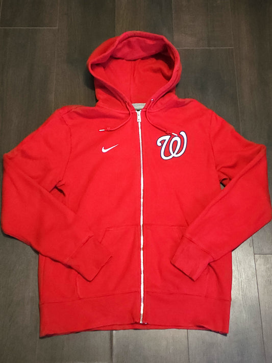 Nike MLB Washington Nationals Curly W Logo Zip-through Hoodie