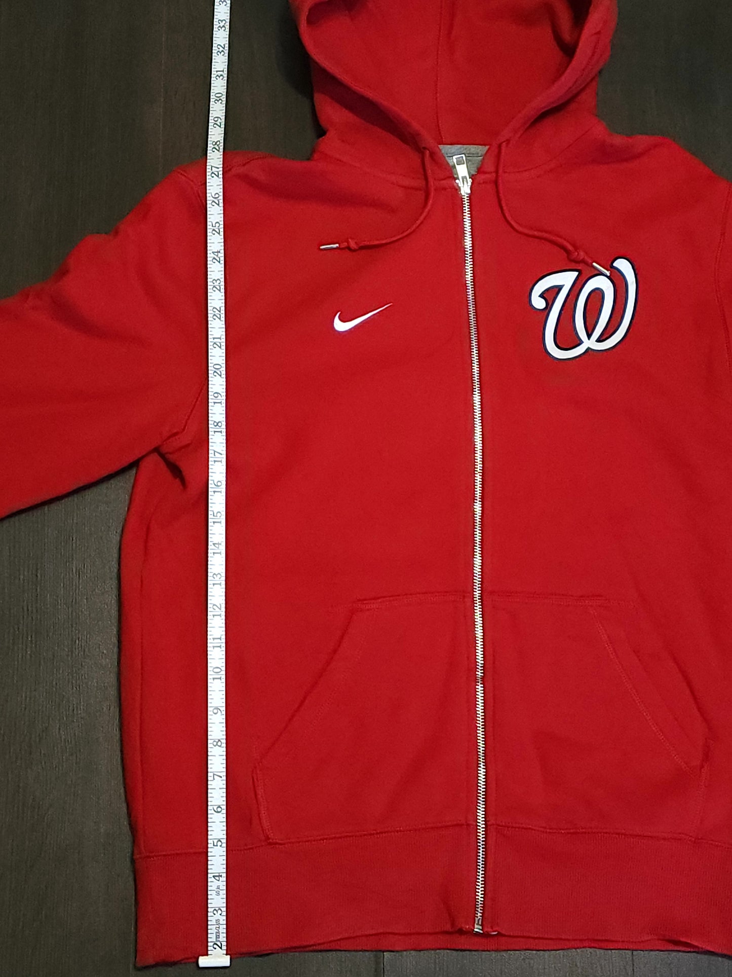 Nike MLB Washington Nationals Curly W Logo Zip-through Hoodie