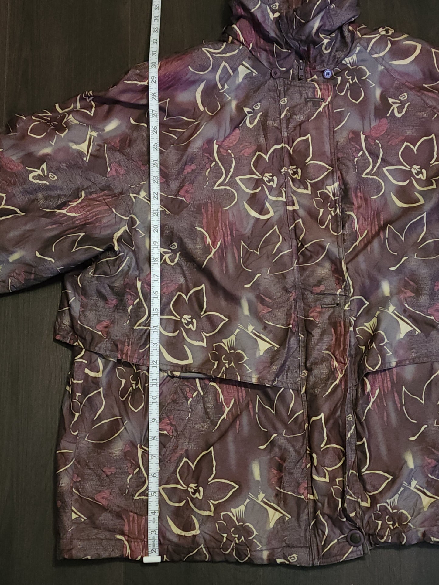 Vintage burgundy floral pattern jacket