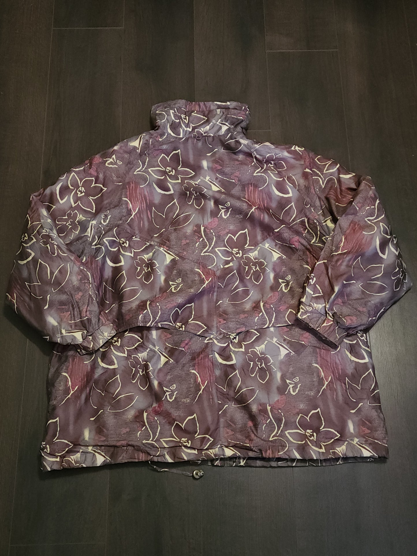 Vintage burgundy floral pattern jacket