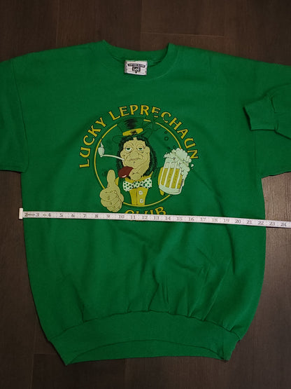 Lucky Leprechaun Club 90s Vintage Lee Crew Neck Cotton Sweatshirt