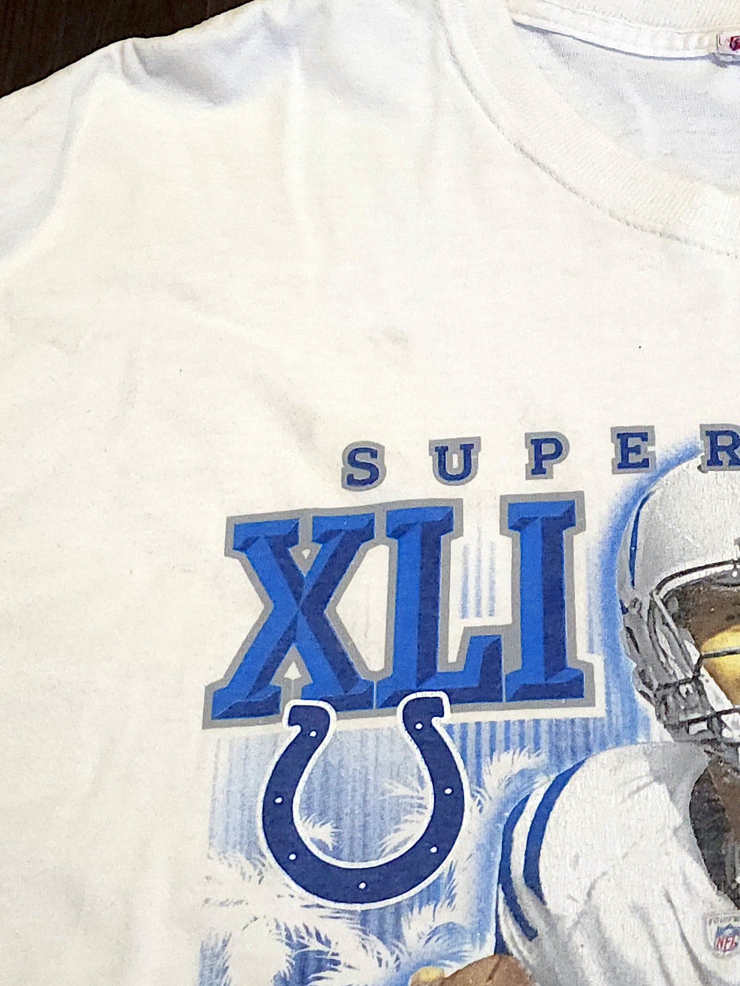 Vintage NFL Peyton Manning Colts Super Bowl 2007 MVP T-Shirt