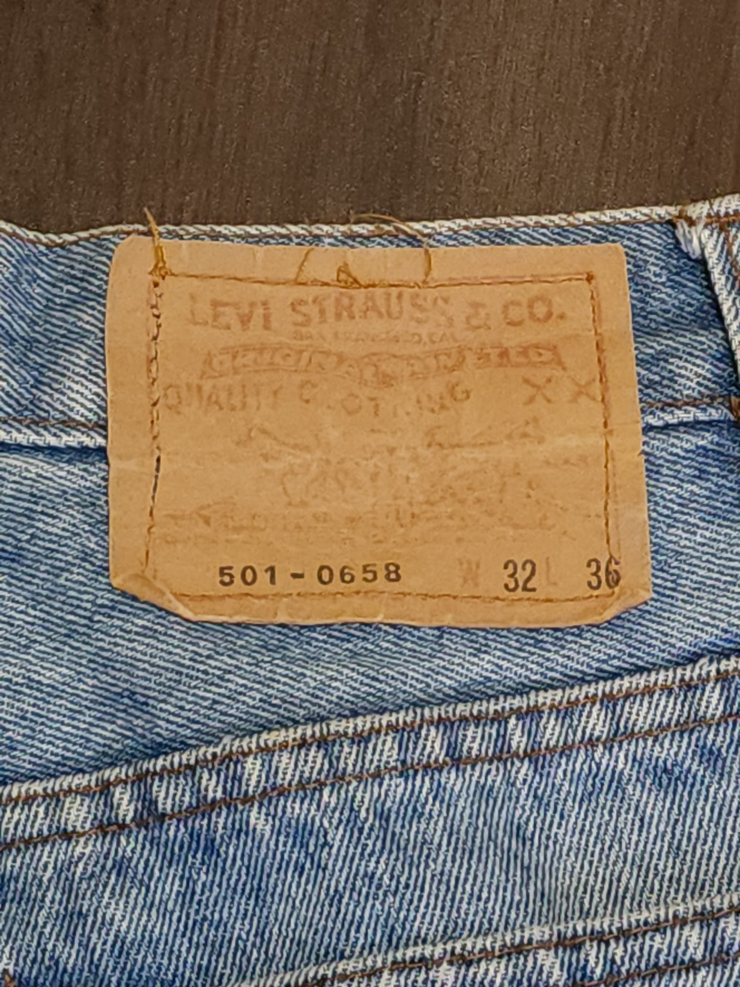 Vintage 80s Levi's 501 0658 Jeans Straight W32 L36