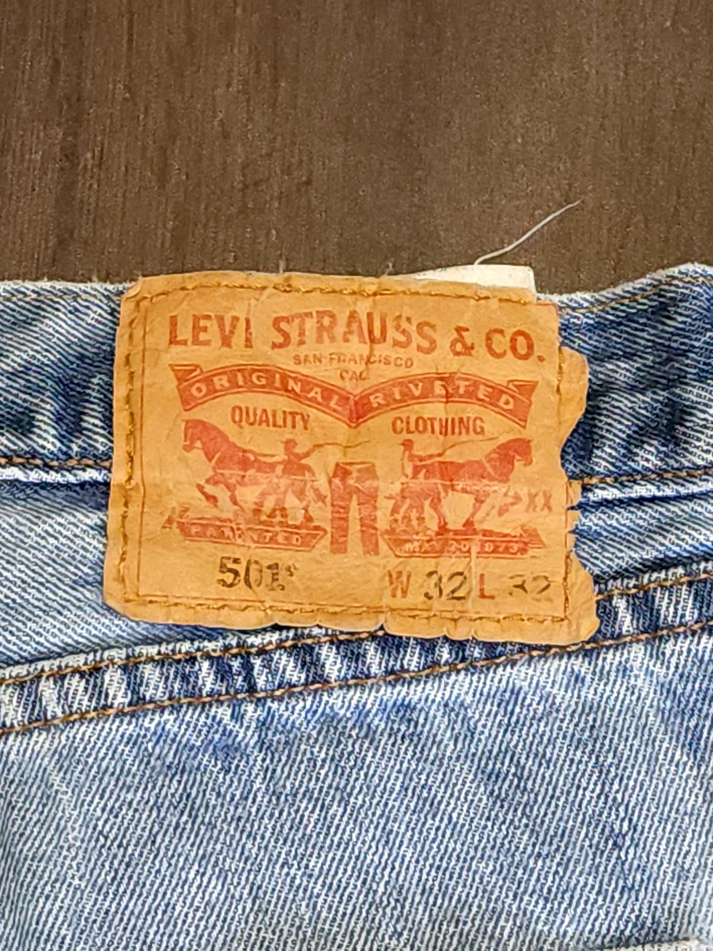 Vintage Levis 501 W32 L32 Button Fly WPL 423 Straight Fit Jeans