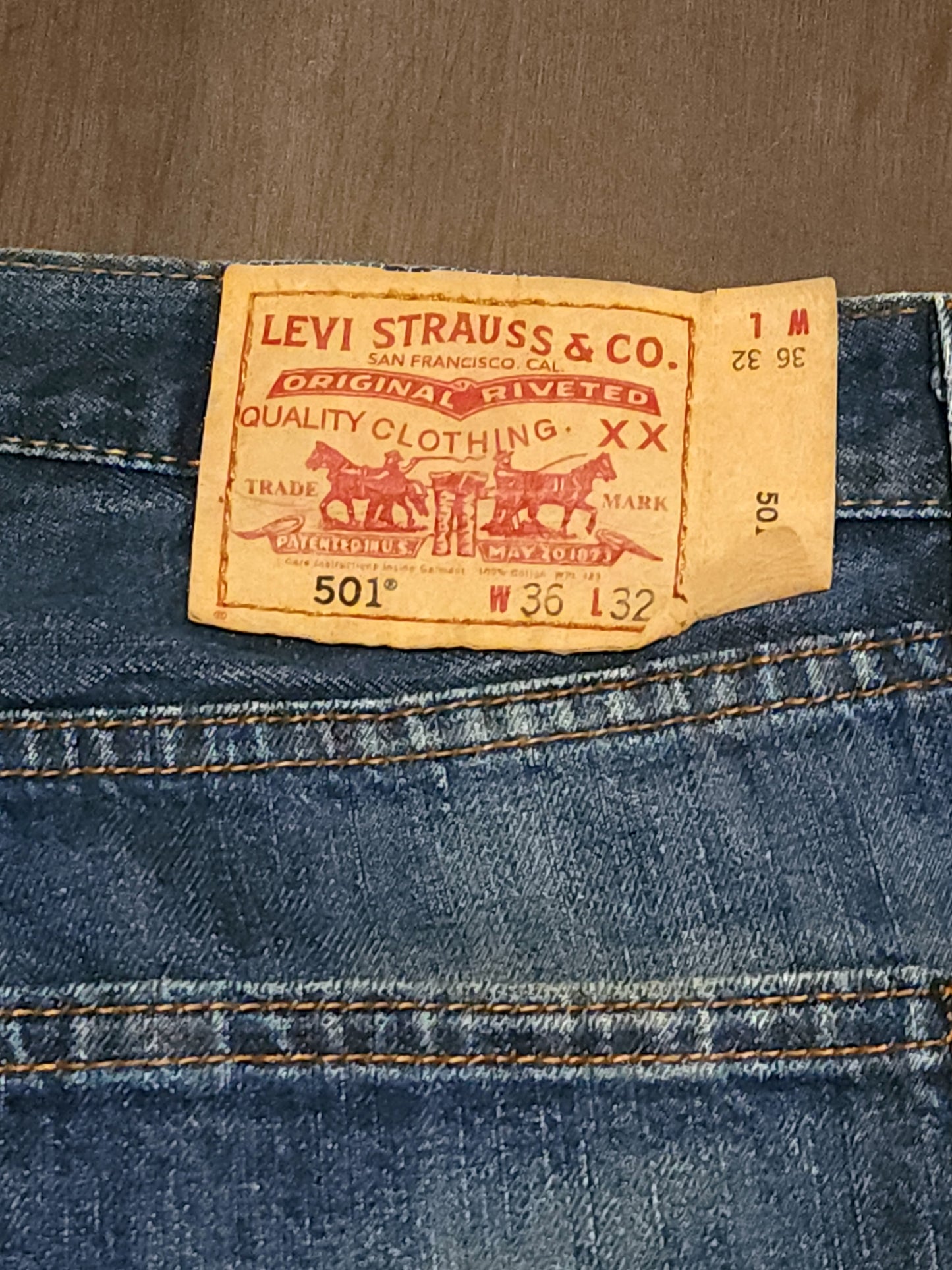 Vintage Levi’s Original 501 WPL 906 Straight Button Fly Jeans W36 L32