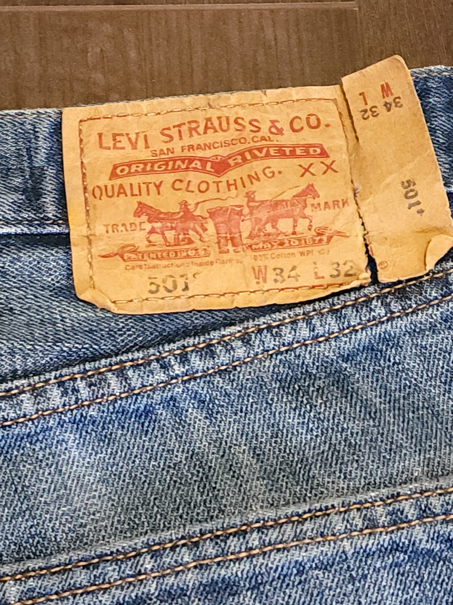 Vintage Levi’s 501 WPL 423 Straight Button Jeans W34 L32