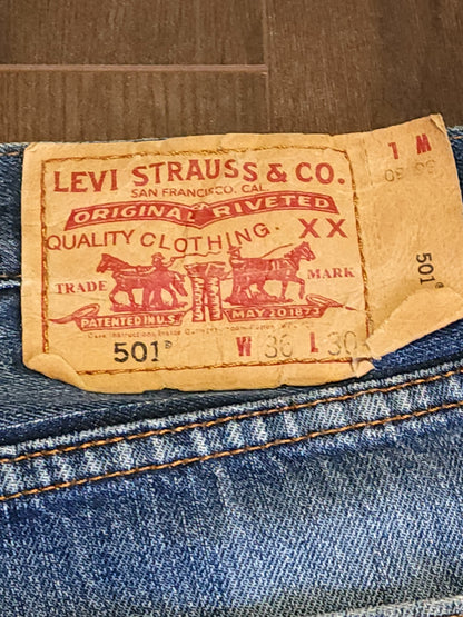 Vintage Levi’s Original 501 WPL 906 Straight Button Jeans W36 L30