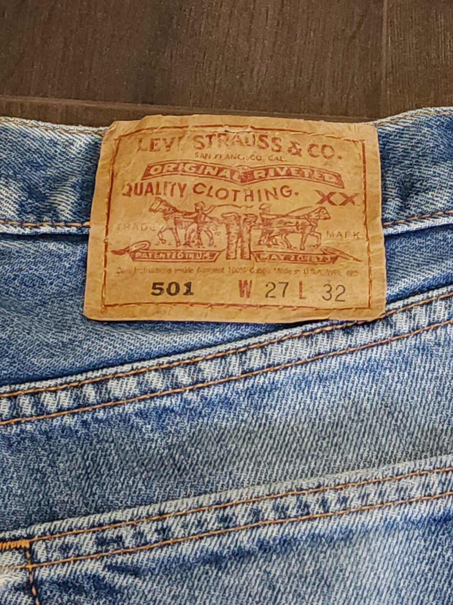 Vintage Levi’s 501 6214 Straight Button Jeans W27 L32 米国製