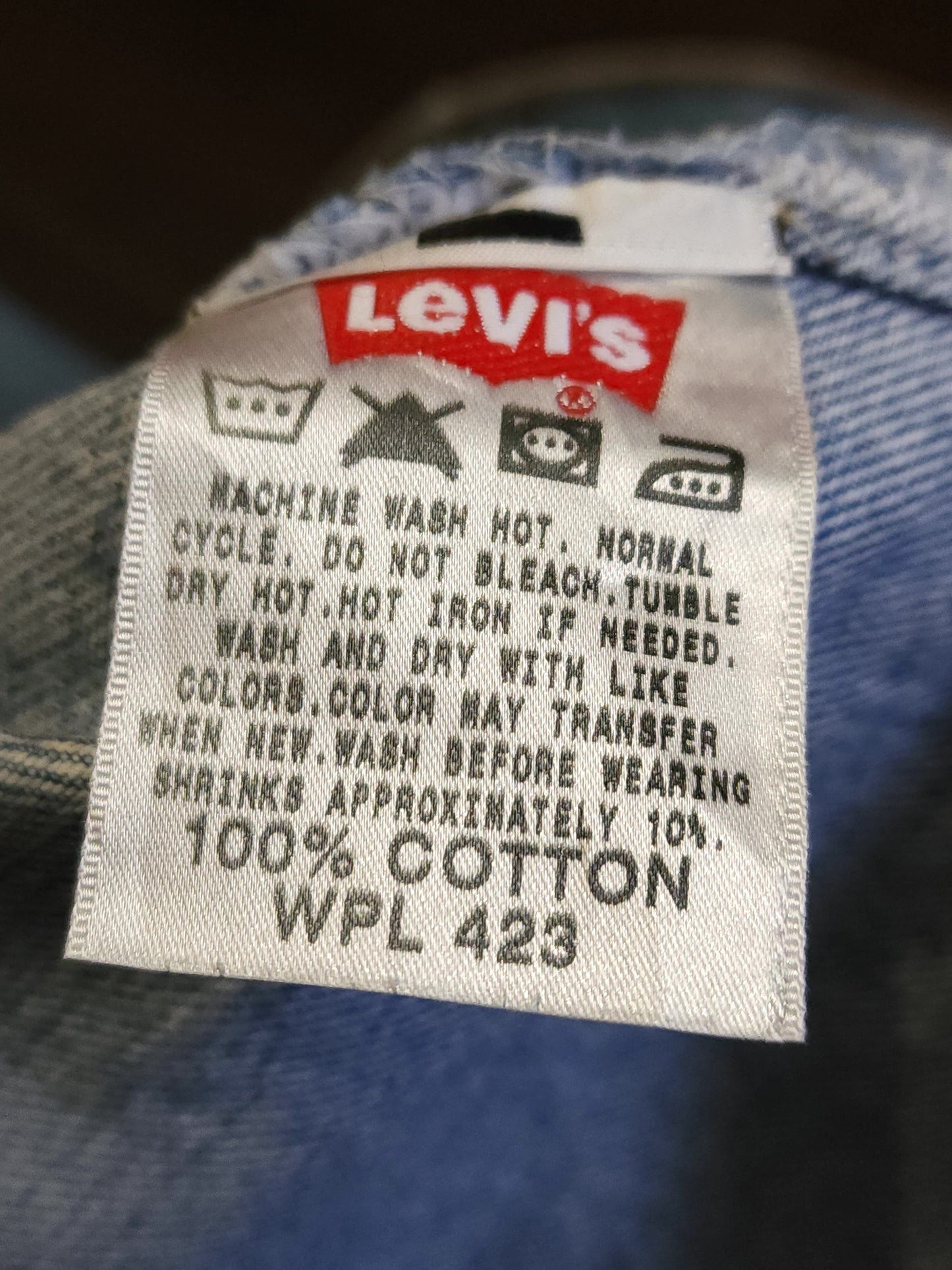 Vintage Levi’s 501 WPL 423 Straight Button Jeans W31 L32