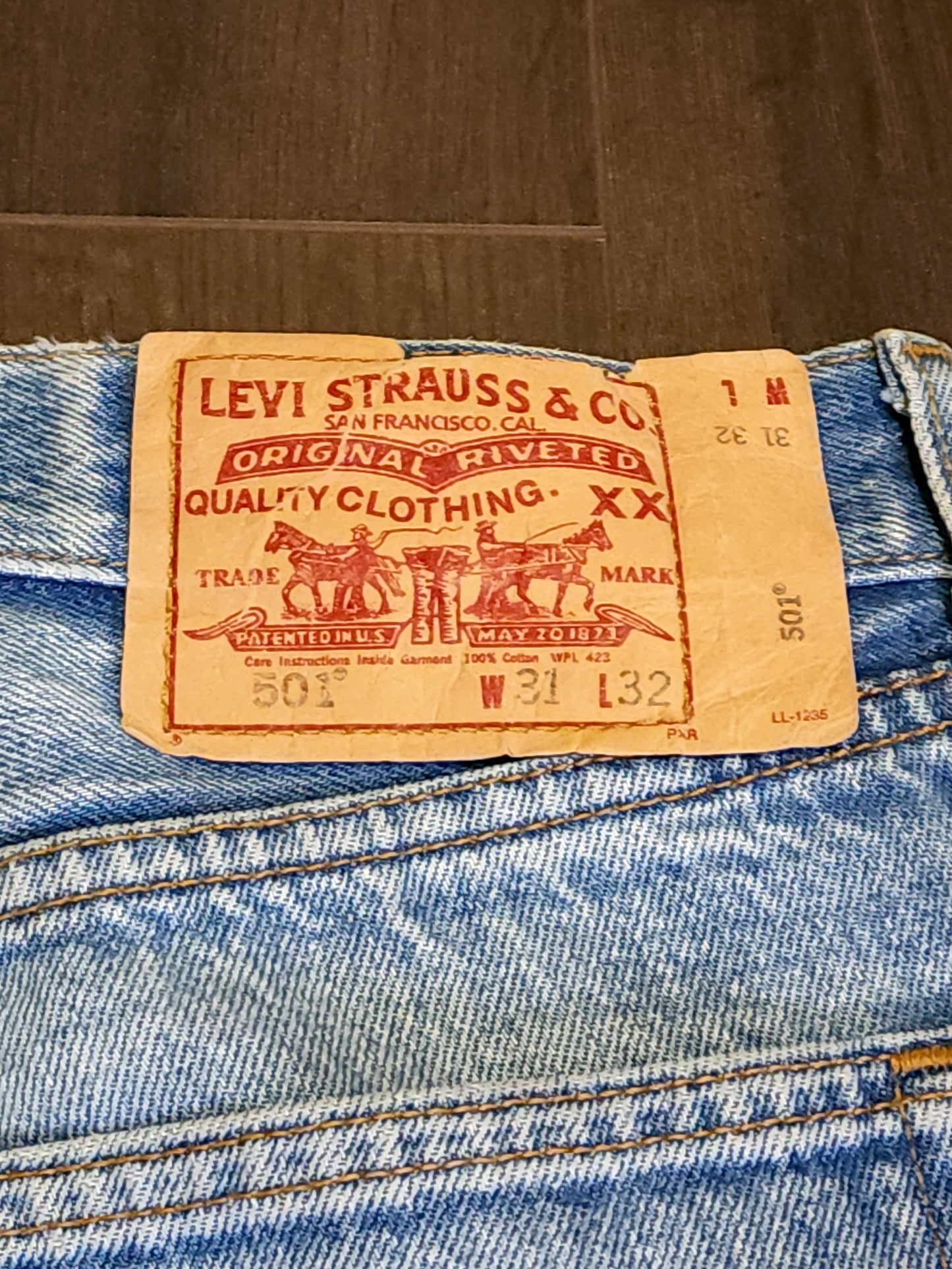 Vintage Levi’s 501 WPL 423 Straight Button Jeans W31 L32