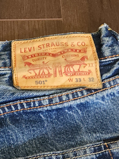 Vintage Levi’s 501 WPL 423 Straight Button Jeans W33 L32