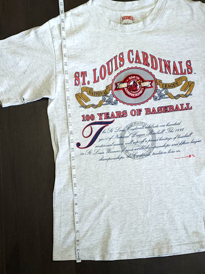 Vintage Nutmeg ST.Louis Cardinals 100 Years Of Baseball T-Shirt