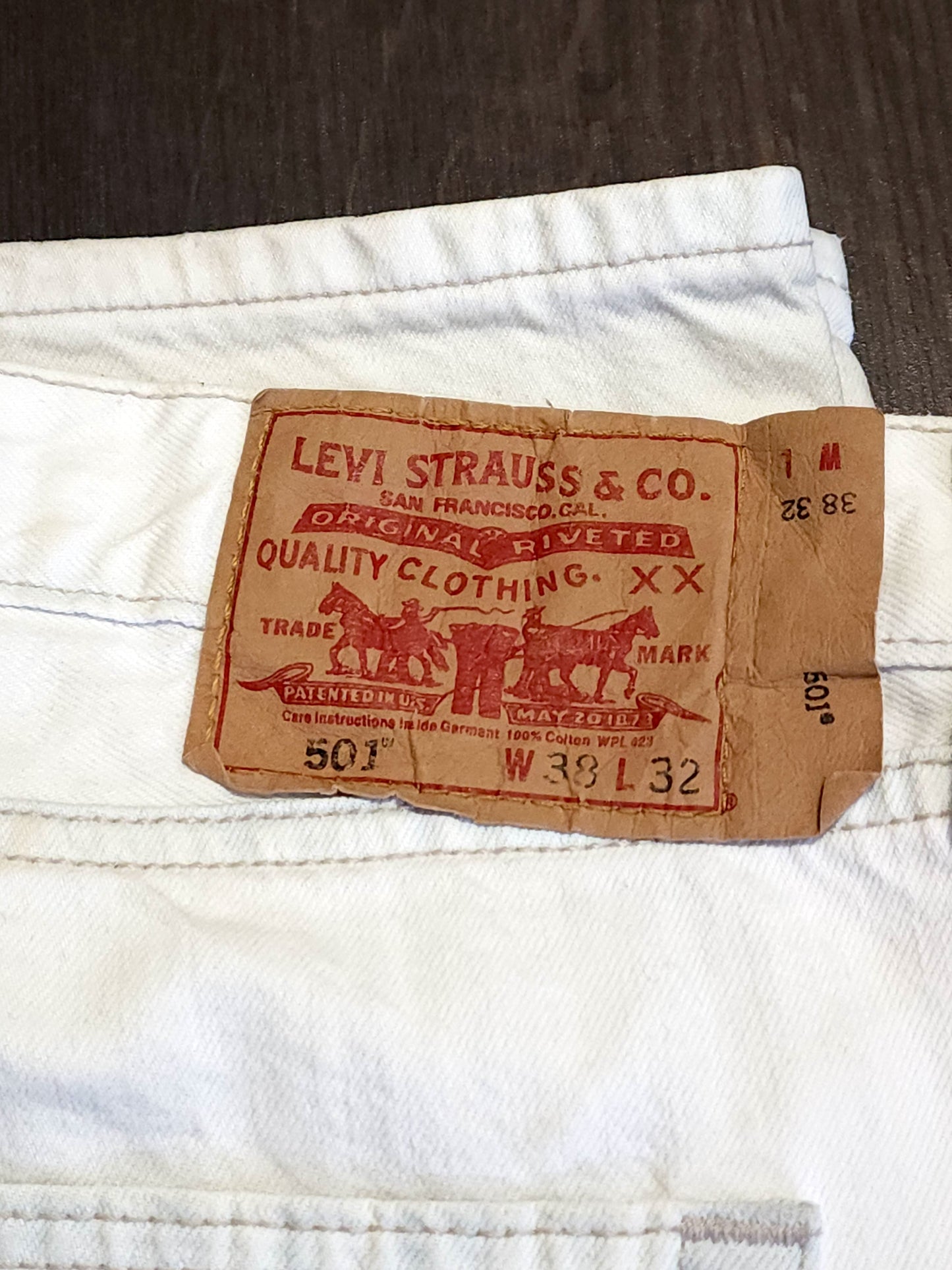 Vintage Levi’s 501 WPL 423 Straight Button Jeans W38 L32