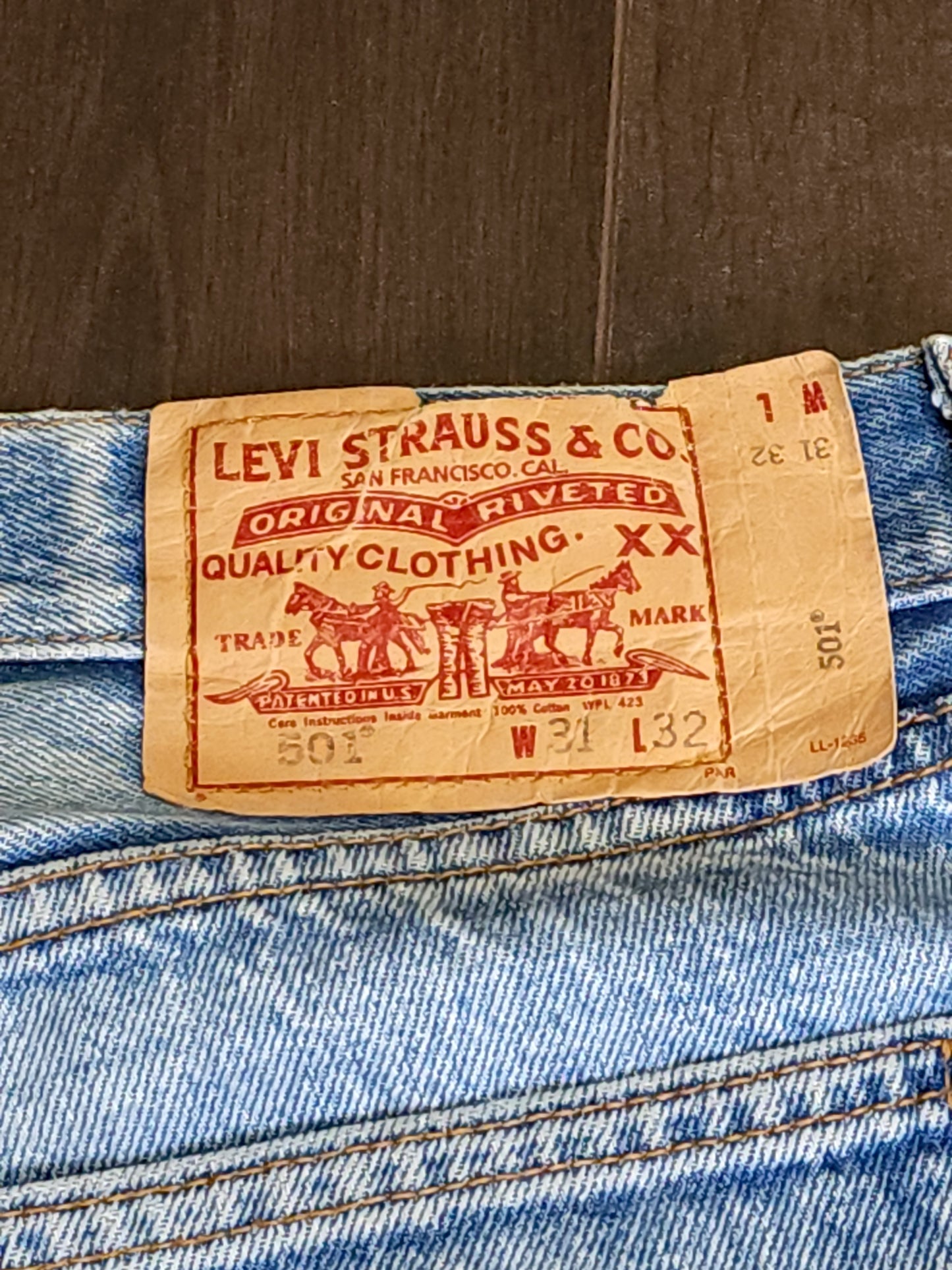 Vintage Levi’s 501 WPL 423 Straight Button Jeans W31 L32