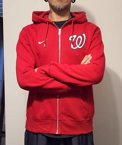 Nike MLB Washington Nationals Curly W Logo Zip-through Hoodie